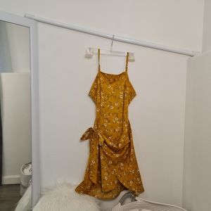 Mustard floral dress